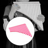 Maxbell 16 Pipe Pan Flute Educational C Key for Performance Musical Gift Music Lover Pink
