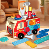 Maxbell Kids Wooden Truck Tool Set Construction Set for Ages 3 4 5 6 Boys Girls Gift