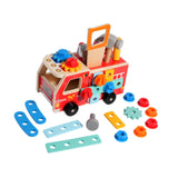 Maxbell Kids Wooden Truck Tool Set Construction Set for Ages 3 4 5 6 Boys Girls Gift
