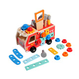 Maxbell Kids Wooden Truck Tool Set Construction Set for Ages 3 4 5 6 Boys Girls Gift