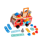 Maxbell Kids Wooden Truck Tool Set Construction Set for Ages 3 4 5 6 Boys Girls Gift