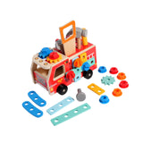 Maxbell Kids Wooden Truck Tool Set Construction Set for Ages 3 4 5 6 Boys Girls Gift