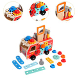 Maxbell Kids Wooden Truck Tool Set Construction Set for Ages 3 4 5 6 Boys Girls Gift