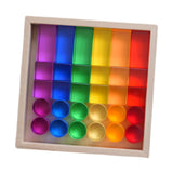 Maxbell Rainbow Building Blocks Set Smooth Stacking Toy for Children Boys Girls Kids