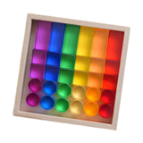 Maxbell Rainbow Building Blocks Set Smooth Stacking Toy for Children Boys Girls Kids