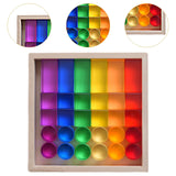 Maxbell Rainbow Building Blocks Set Smooth Stacking Toy for Children Boys Girls Kids