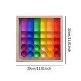 Maxbell Rainbow Building Blocks Set Smooth Stacking Toy for Children Boys Girls Kids