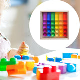 Maxbell Rainbow Building Blocks Set Smooth Stacking Toy for Children Boys Girls Kids