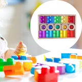 Maxbell Rainbow Building Cubes Transparent Stacking Toy for Kids Boys Girls Children