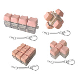Maxbell Keyboard Fidget Keychain Accessories Decompression Toy for Home Office Party 4 Key