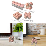 Maxbell Keyboard Fidget Keychain Accessories Decompression Toy for Home Office Party 4 Key