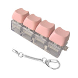 Maxbell Keyboard Fidget Keychain Accessories Decompression Toy for Home Office Party 4 Key