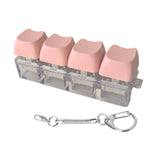 Maxbell Keyboard Fidget Keychain Accessories Decompression Toy for Home Office Party 4 Key