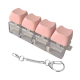 Maxbell Keyboard Fidget Keychain Accessories Decompression Toy for Home Office Party 4 Key