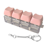 Maxbell Keyboard Fidget Keychain Accessories Decompression Toy for Home Office Party 4 Key