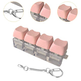 Maxbell Keyboard Fidget Keychain Accessories Decompression Toy for Home Office Party 4 Key