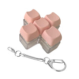 Maxbell Keyboard Fidget Keychain Accessories Decompression Toy for Home Office Party 5 Key