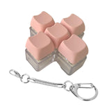 Maxbell Keyboard Fidget Keychain Accessories Decompression Toy for Home Office Party 5 Key