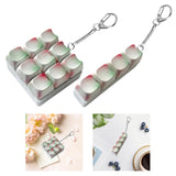 Maxbell Keyboard Fidget Keychain Supplies Gift Keyring Toy for Office Party Birthday 9 Key 6cmx6cmx3cm