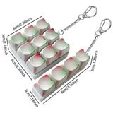 Maxbell Keyboard Fidget Keychain Supplies Gift Keyring Toy for Office Party Birthday 9 Key 6cmx6cmx3cm