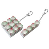 Maxbell Keyboard Fidget Keychain Supplies Gift Keyring Toy for Office Party Birthday 9 Key 6cmx6cmx3cm