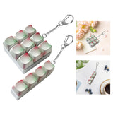 Maxbell Keyboard Fidget Keychain Supplies Gift Keyring Toy for Office Party Birthday 9 Key 6cmx6cmx3cm