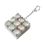 Maxbell Keyboard Fidget Keychain Supplies Gift Keyring Toy for Office Party Birthday 9 Key 6cmx6cmx3cm