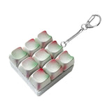 Maxbell Keyboard Fidget Keychain Supplies Gift Keyring Toy for Office Party Birthday 9 Key 6cmx6cmx3cm