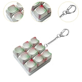 Maxbell Keyboard Fidget Keychain Supplies Gift Keyring Toy for Office Party Birthday 9 Key 6cmx6cmx3cm