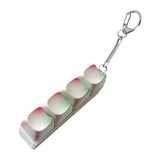 Maxbell Keyboard Fidget Keychain Supplies Gift Keyring Toy for Office Party Birthday 4 Key 8cmx3cmx3cm