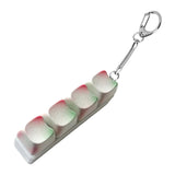 Maxbell Keyboard Fidget Keychain Supplies Gift Keyring Toy for Office Party Birthday 4 Key 8cmx3cmx3cm