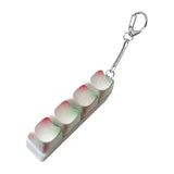 Maxbell Keyboard Fidget Keychain Supplies Gift Keyring Toy for Office Party Birthday 4 Key 8cmx3cmx3cm