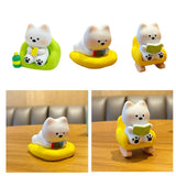 Maxbell Dog Sculpture Cute West Highland White Terrier for Office Thanksgiving Shelf 3.5cmx4.2cm
