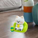 Maxbell Dog Sculpture Cute West Highland White Terrier for Office Thanksgiving Shelf 3.5cmx4.2cm