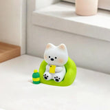 Maxbell Dog Sculpture Cute West Highland White Terrier for Office Thanksgiving Shelf 3.5cmx4.2cm