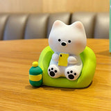 Maxbell Dog Sculpture Cute West Highland White Terrier for Office Thanksgiving Shelf 3.5cmx4.2cm
