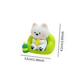 Maxbell Dog Sculpture Cute West Highland White Terrier for Office Thanksgiving Shelf 3.5cmx4.2cm