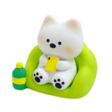 Maxbell Dog Sculpture Cute West Highland White Terrier for Office Thanksgiving Shelf 3.5cmx4.2cm