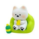 Maxbell Dog Sculpture Cute West Highland White Terrier for Office Thanksgiving Shelf 3.5cmx4.2cm