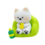 Maxbell Dog Sculpture Cute West Highland White Terrier for Office Thanksgiving Shelf 3.5cmx4.2cm