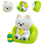 Maxbell Dog Sculpture Cute West Highland White Terrier for Office Thanksgiving Shelf 3.5cmx4.2cm