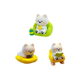 Maxbell Dog Sculpture Cute West Highland White Terrier for Office Thanksgiving Shelf 3.5cmx4.2cm