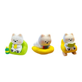 Maxbell Dog Sculpture Cute West Highland White Terrier for Office Thanksgiving Shelf 3.5cmx4.2cm