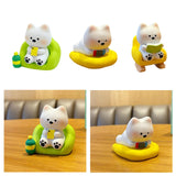 Maxbell Dog Sculpture Cute West Highland White Terrier for Office Thanksgiving Shelf 3.5cmx4.2cm