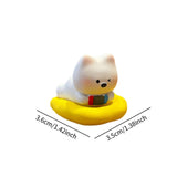 Maxbell Dog Sculpture Cute West Highland White Terrier for Office Thanksgiving Shelf 3.6cmx3.5cm
