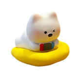 Maxbell Dog Sculpture Cute West Highland White Terrier for Office Thanksgiving Shelf 3.6cmx3.5cm