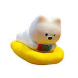 Maxbell Dog Sculpture Cute West Highland White Terrier for Office Thanksgiving Shelf 3.6cmx3.5cm