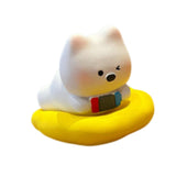 Maxbell Dog Sculpture Cute West Highland White Terrier for Office Thanksgiving Shelf 3.6cmx3.5cm