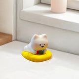 Maxbell Dog Sculpture Cute West Highland White Terrier for Office Thanksgiving Shelf 3.6cmx3.5cm