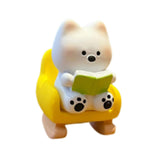 Maxbell Dog Sculpture Cute West Highland White Terrier for Office Thanksgiving Shelf 3.2cmx4.8cm